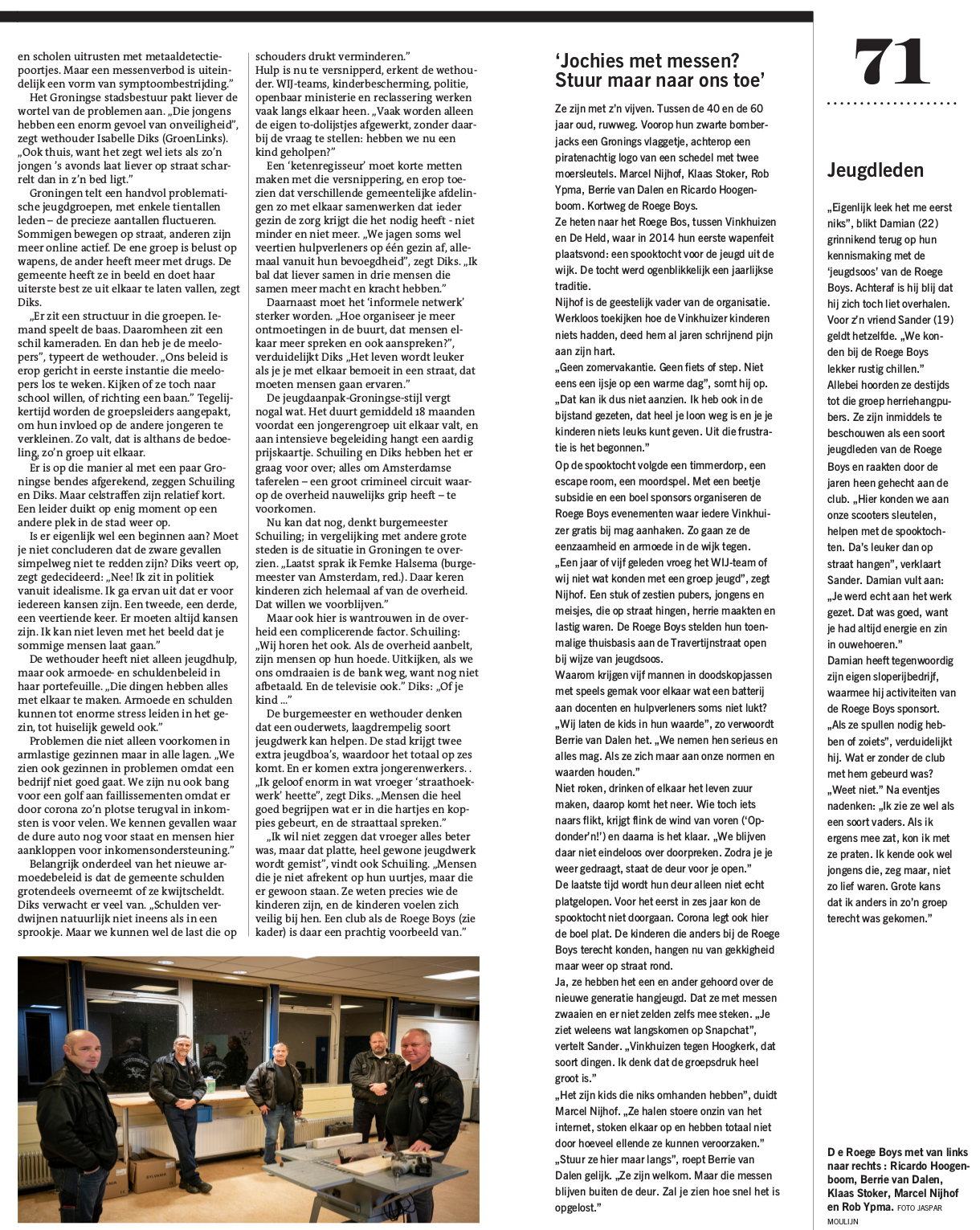 Artikel in Dagblad van het Noorden 23 januari 2021